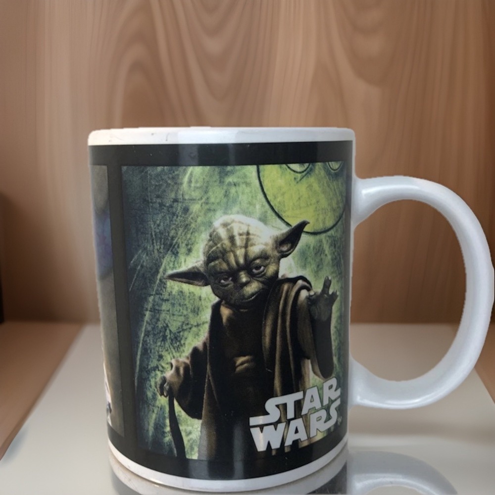 Y2K Vintage Lucas Star Wars Han Solo Luke Skywalker Yoda Coffee Mug Tea Cocoa